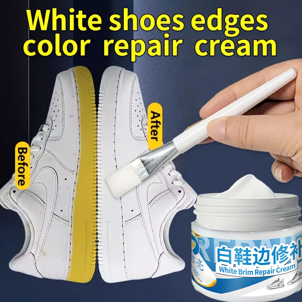 White Sneaker Care Kit - كريم ترميم حواف الأحذية الأبيض الجديد